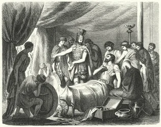 Der Tod des Epaminondas, 362 v. Chr.