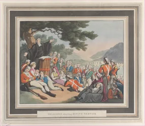 Soldaten beim Gottesdienst, 1. August 1798