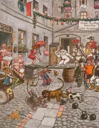 Zirkusspiel im Hinterhof