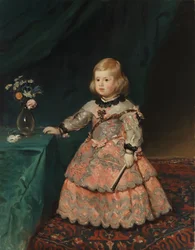 Infantin Margarita in einem rosa Kleid, Kopie nach Velázquez