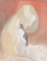 Mädchen mit blondem Haar. 1916