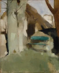 Schatten an der Wand II Grüner Bank, 1928