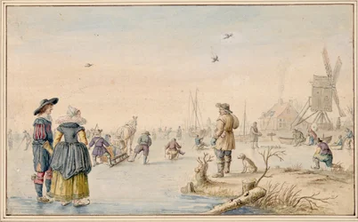 Winterlandschaft mit Schlittschuhläufern, Albertina