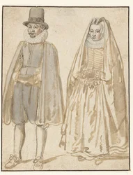 Stehender Mann und Frau, von vorne gesehen