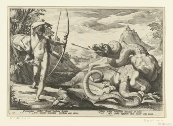 Apollo tötet die Riesenschlange Python