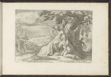 Clymene zeigt Phaëthon seinen Vater, den Sonnengott (Ovidius
