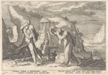Deukalion und Pyrrha schaffen eine neue Menschheit Metamorphosen von Ovid (Serientitel)