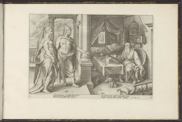Juno und Jupiter fragen Tiresias um Rat