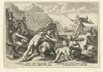Neptun und die Flussgötter verursachen eine Sintflut