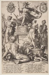 Allegorie von Rom, Titelblatt aus Die Römischen Helden