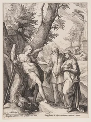 Engel mit Manoah und seiner Frau