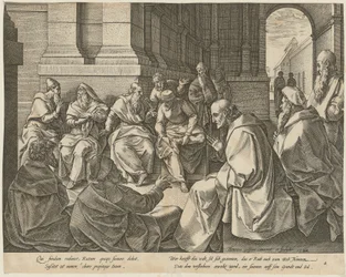 Boas mit den zehn Ältesten, Blatt 4 der Folge "Die Geschichte der Ruth"