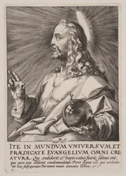 Christus (als Salvator Mundi), aus Christus, die Apostel und St. Paulus mit dem Glaubensbekenntnis