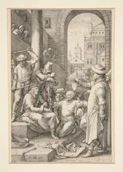 Christus mit Dornen gekrönt, aus Die Passion, Nr. 7 in einer Serie von 12 Stichen