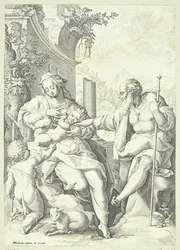 Die heilige Familie mit dem kleinen Johannes