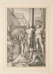 Geißelung Christi, aus Die Passion, Nr. 6 in einer Serie von 12 Stichen