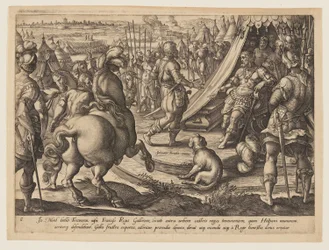 Giovanni de’ Medici vor Franz I., Platte 6 aus der Geschichte von Giovanni de’ Medici