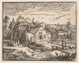 Landschaft mit einem Bauernhaus