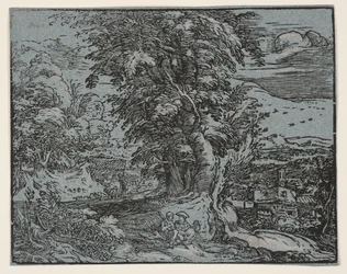 Landschaft mit Schäferpaar