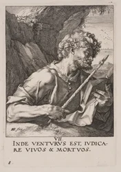 St. Thomas, aus Christus, die Apostel und St. Paulus mit dem Glaubensbekenntnis