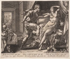 Tarquinius und Lucretia, aus Die Geschichte von Lucretia