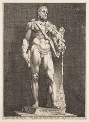 Der Kaiser Commodus als Herkules, aus Drei berühmten antiken Statuen in Rom