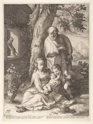 Die Heilige Familie mit dem kleinen Johannes dem Täufer, aus Die Geburt und das frühe Leben Christi