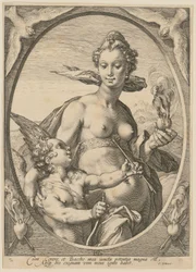 Venus und Amor, Blatt 2 der Folge „Bacchus, Venus und Ceres“