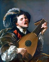 Ein Mann spielt Laute, 1624