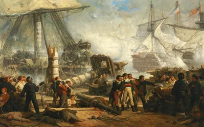 Lord Nelson in der Schlacht von Trafalgar