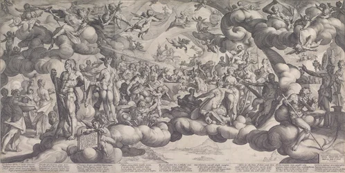 Das Fest der Götter bei der Hochzeit von Amor und Psyche, 1587