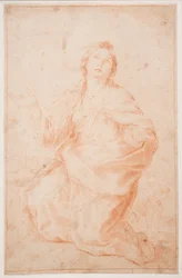 Die heilige Agnes kniend