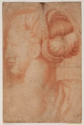 Studie nach Frauenkopf in Rafael: "Die Verklärung" Vatikan, Rom