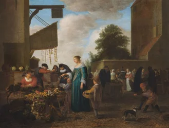 Gemüsemarkt, ca. 1660