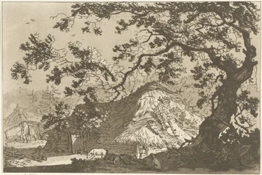 Landschaft mit zwei Bauernhöfen