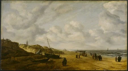 Ansicht der Strände von Scheveningen, ca. 1630 (vor der Konservierung)