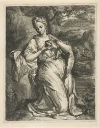 Frau mit Parfümfläschchen