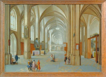 Kircheninneres mit Besuchern