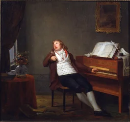 Porträt des Pianisten und Komponisten Johann Ladislaus Dussek (1760-1812) von Danloux, Henri-Pierre (1753-1809)