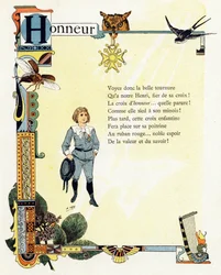 Illustration für "Alphabet der guten Beispiele", ca. 1890