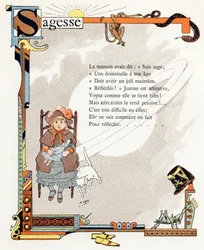 Illustration für "Alphabet der guten Beispiele", ca. 1890 (Gravur)