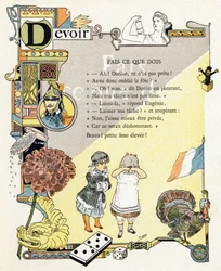 Illustration für "Alphabet der guten Beispiele", ca. 1890