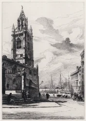 St. Nicholas Kirche, Liverpool (Radierung)
