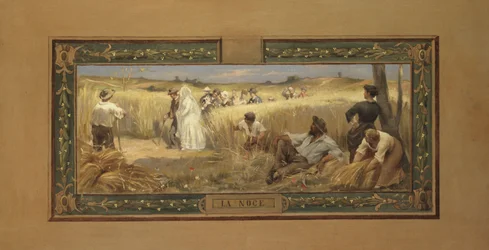 Skizze für den Hochzeitssaal des Rathauses des 14. Bezirks: Die Hochzeit