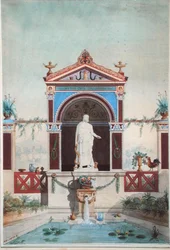 Entwurf für einen Brunnen zu Ehren von Aesculapius