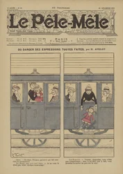 Du danger des expressions toutes faites. Illustration für Le Pele-Mele, 1902