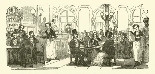 Der Kellner im Kaffeehaus (Stich)