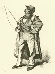 Der Coucou-Fahrer (Gravur)