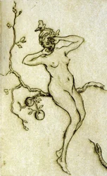 Nackte Frau beim Aufwachen