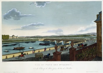 Ansicht der Brücke der Invaliden - in „Vues de Paris“ von Courvoisier